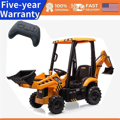  4 in 1 Ride On Toys Excavator & Bulldozer 12V Kids Electric Vehicle with Remot