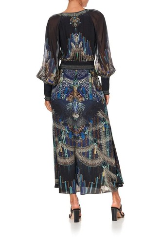 Camilla Dripping In Deco Dress With Shirred Waist And Cuff - Picture 7 of 7