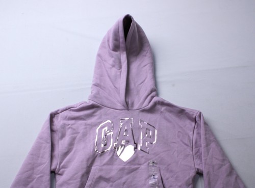 Gap Girls Kids VintageSoft Relaxed Logo Pullover Hoodie AP2 Lavender Mist Medium - Picture 2 of 3