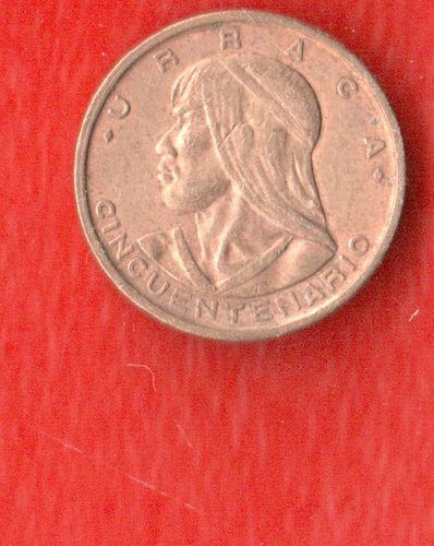 PANAMA 1 CENTESIM 1953 URRACA CINCUENTENARIO