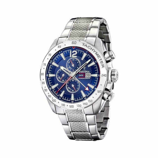 Orologio Festina F20439/2 Crono GMT Quadrante Blu Cinturino acciaio Data  Uomo | Acquisti Online su eBay