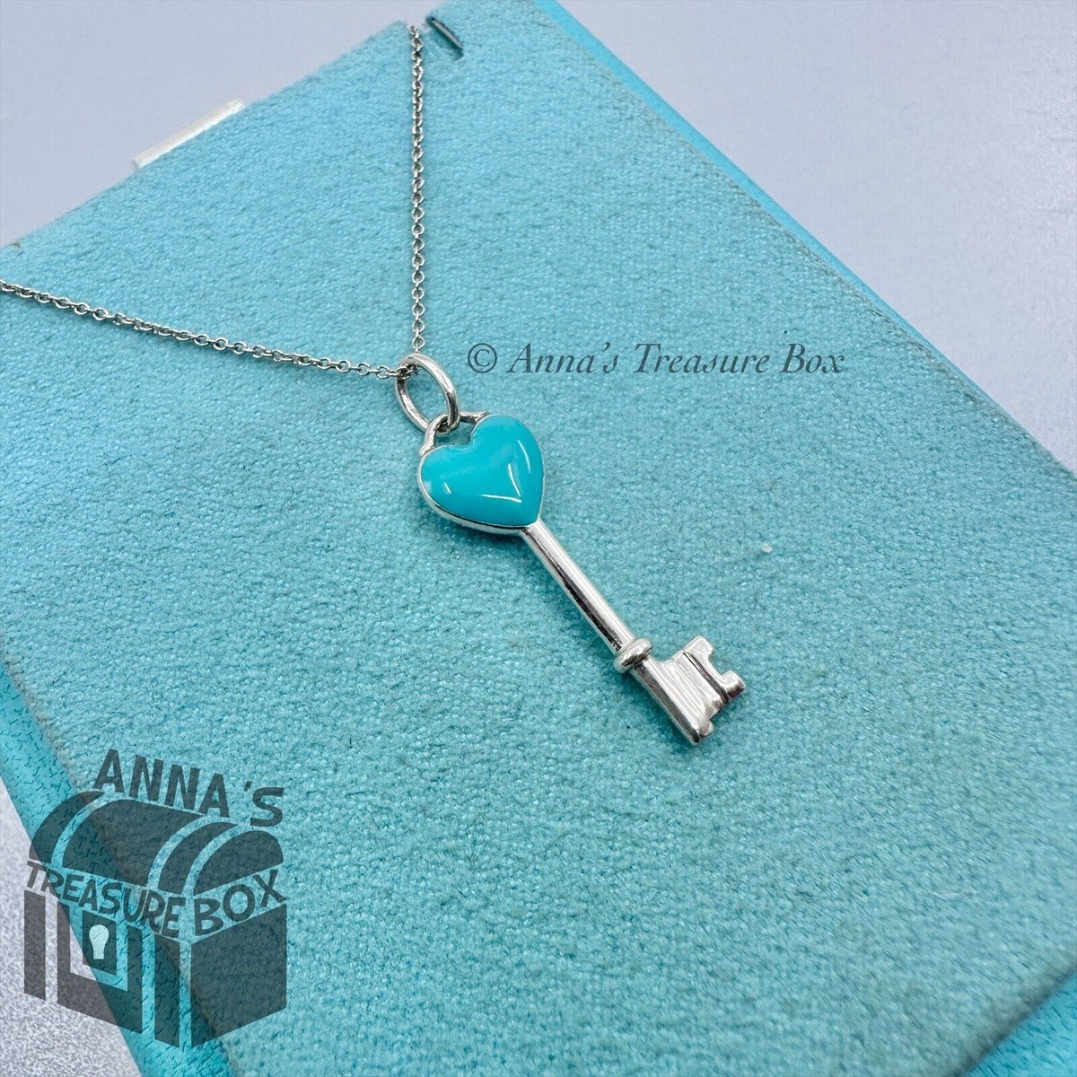 Tiffany & Co. 925 Silver Blue Enamel 