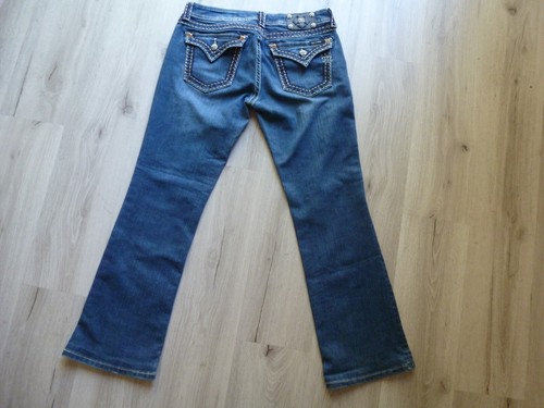 Miss Me Jeans Womens 32x29 Boot Cut Low Rise Flap Pocket Thick Thread JS5014B56 - Picture 2 of 13