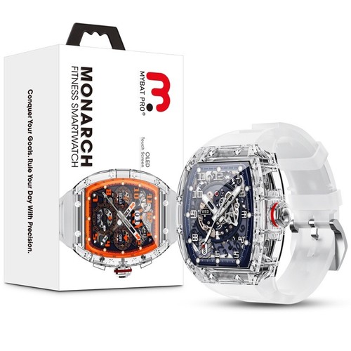 Montre connectée blanche MyBat Pro Monarch Crystal Fitness IP67 étanche blanche**