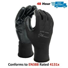 24 Pairs PREMIUM NITRILE COATED Red Nylon Work Gloves Builders Gardening Grip