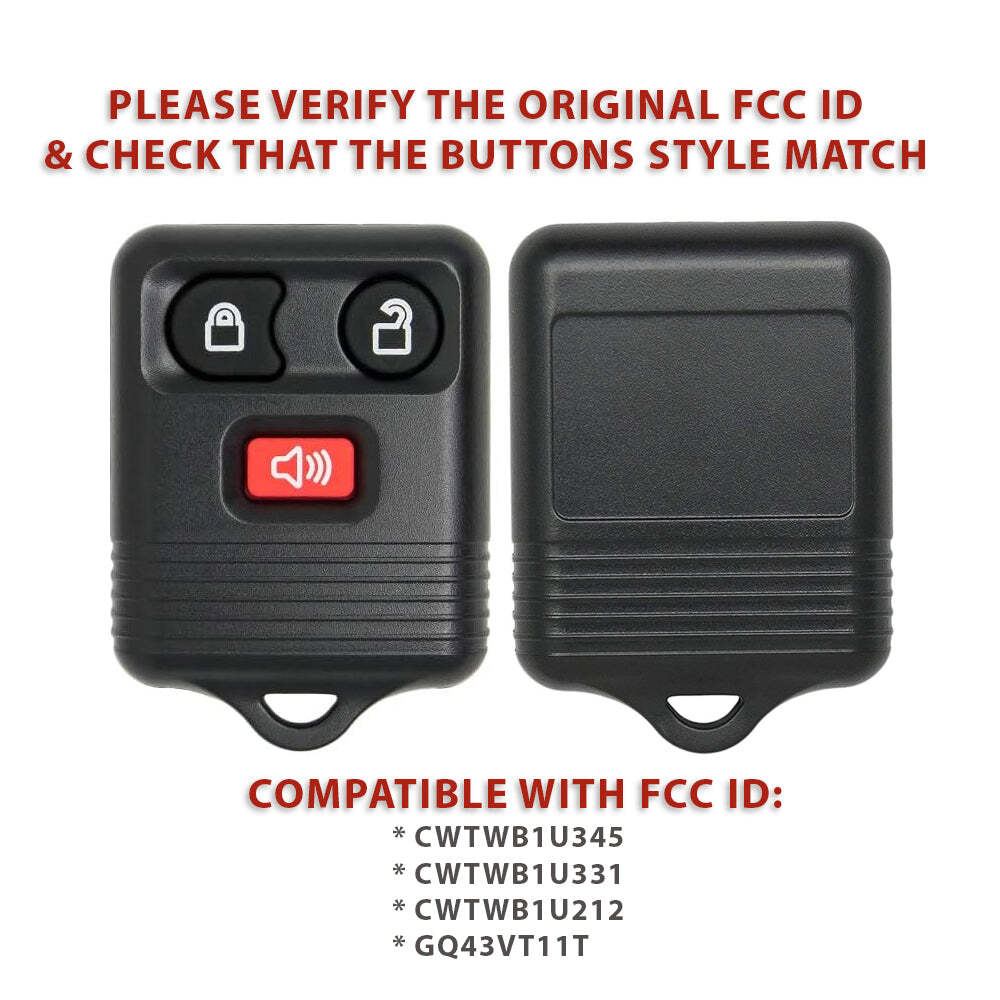 2 Replacement for Ford Ranger 2005 2006 2007 2008 2009 2010 2011 Remote ...