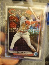 2024 Bowman Chrome Elly De La Cruz Rookie Mojo Refractor + Base #42...