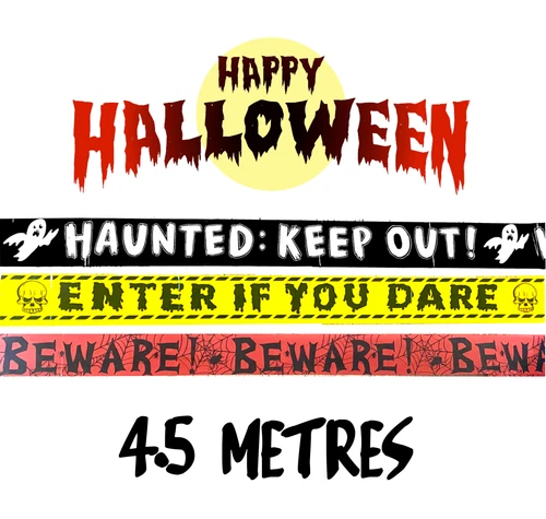 Halloween Keep Out Tape Banner Haunted House Party Decoration Blood Warning