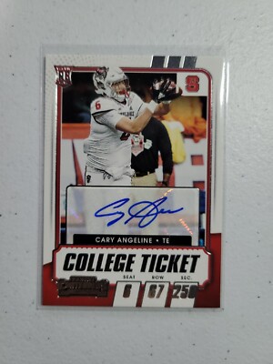 2021 Contenders Cary Angeline DP College Ticket Auto RC Syracuse Orange