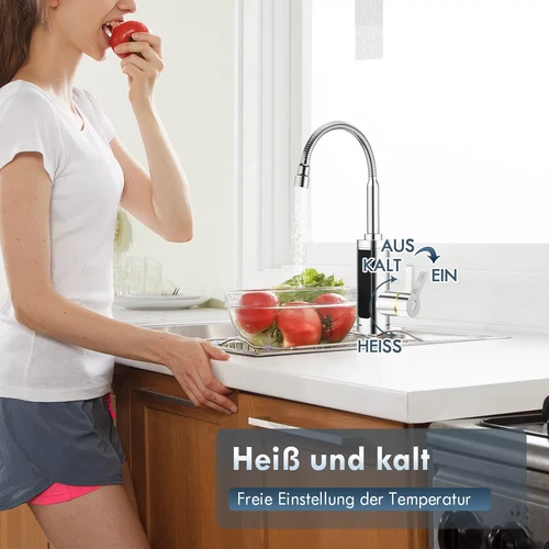 Durchlauferhitzer Warmwasserbereiter Warmwasser Armatur Edelstahl Wasserhahn DHL - Bild 19 von 22