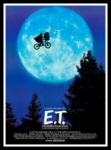 ET Moon Movie Poster Print & Unframed Canvas Prints - Picture 1 of 2