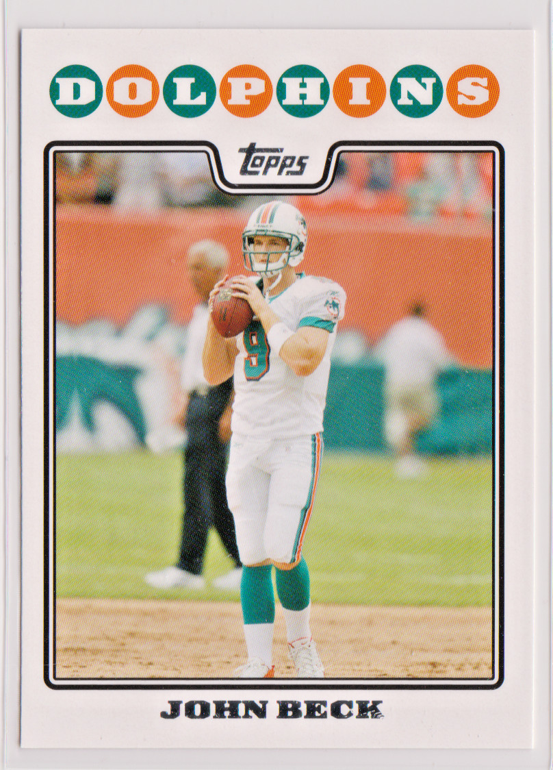 John Beck Miami Dolphins Quarterback 2008 Topps Card # 13 Near Mint