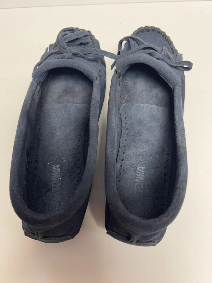 Zapatilla de mujer Minnetonka Kilty mocasín azul marino talla 10M Foto 4 de 4