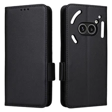 For Nothing Phone (2a), Luxury Classic Matte Flip Leather Wallet Card Case Cover