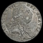 1787 George III Early Milled Silver Shilling, Hearts, G/EF