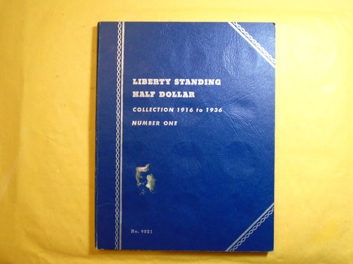 WHITMAN COIN FOLDER, COIN SUPPLIES, COIN BOOK (  LIBERTY STANDING HALF ) FREE SH
