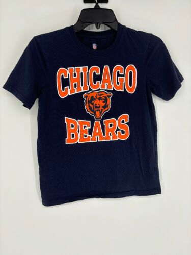 NFL Chicago Bears Jungen blau orange weiß T-Shirt Jugend Größe Medium 10/12