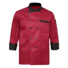 Mens Womens Short Sleeve Chef Jacket Coat Kitchen Cooking Uniform
