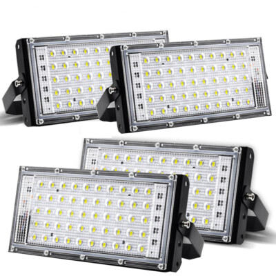 4PCS 50W Led Flood Light Outdoor Security Garden Yard Spotlight Lamp 110V 220V