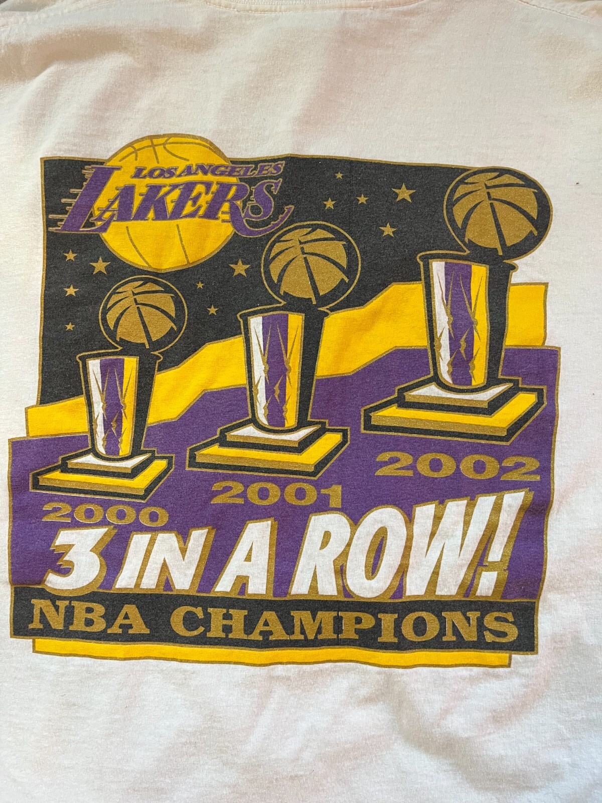 T shirt uomo vintage Los Angeles Lakers 3 in fila campioni Delta 2002