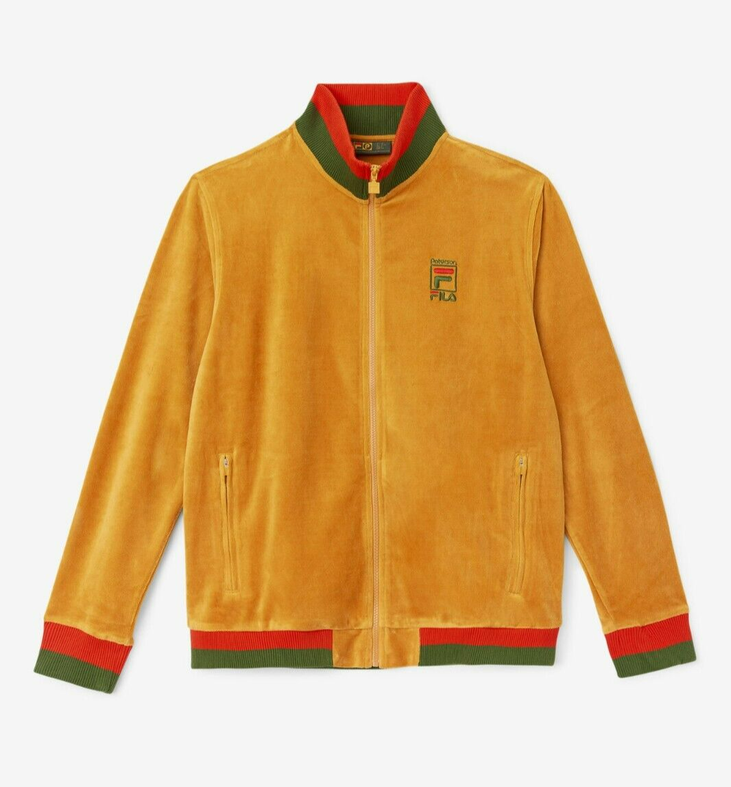 Giacca Paterson X Fila Velour XS Full Zip Giallo Nuova Uomo