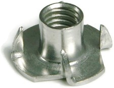 Stainless Steel T-Nut UNC, 3 Prong, 10-24 x 9/32, Qty 25