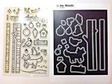 Lawn Fawn Joy to the Woods Stamp and LF Joy to the Woods Die Sets