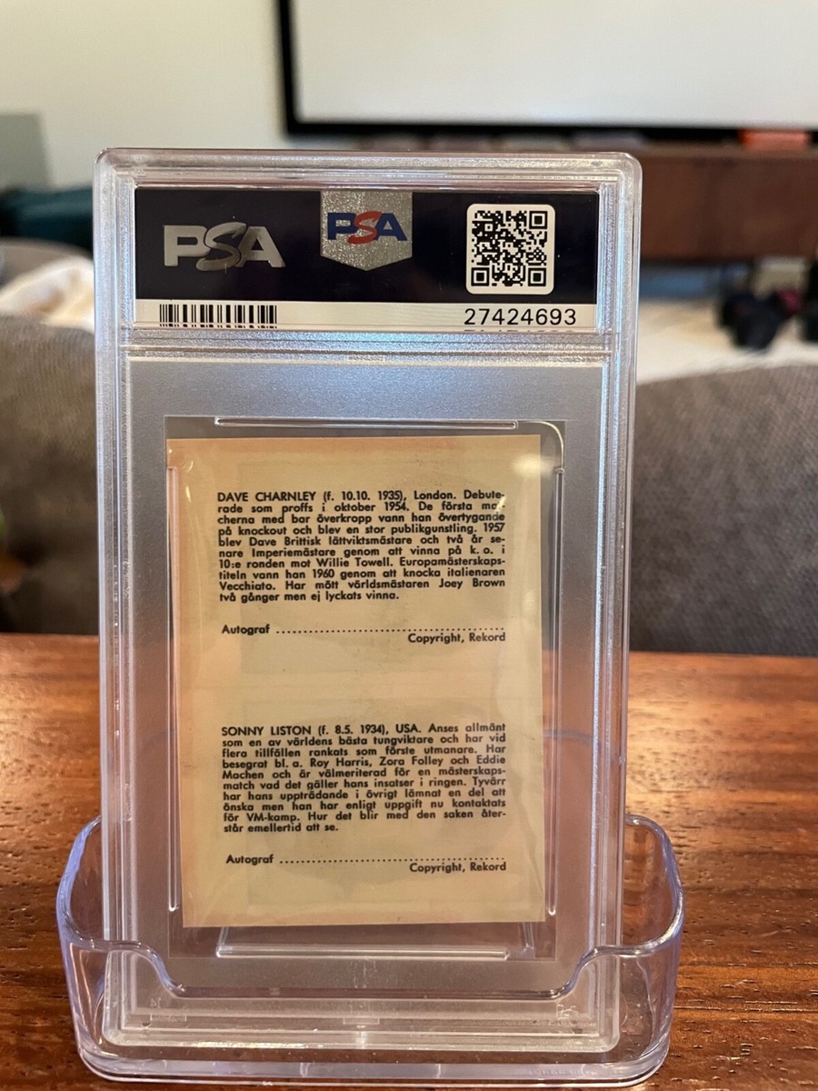 Carte à Collectionner Sonny Liston 1962 Swedish Rekord Journal - Rookie RC PSA 3