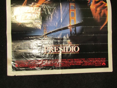 Póster de película vintage 1988 The Presidio original 40"" X 27"" de Sean Connery - Imagen 5 de 13