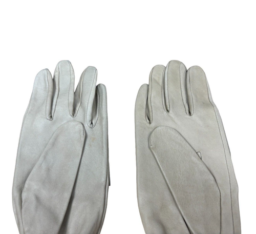 British Army White Warm Weather Lightweight Combat Gloves Leather - Size 7 - Picture 4 of 8