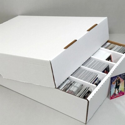 BCW Cardboard Full Lid 5000 Count Baseball Trading Card 5-Row Storage Box