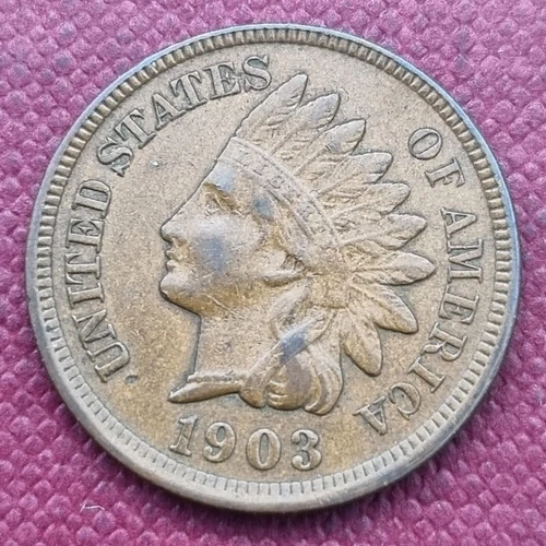 1903 Indian Head Cent 1c Higher Grade VF - XF #25512