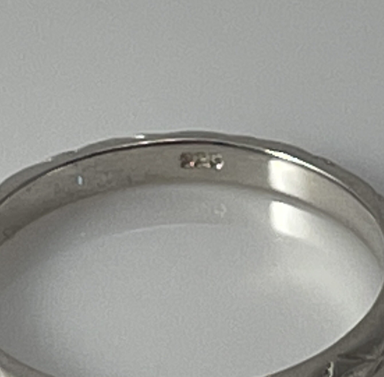 NV 925 Sterling Silver Stackable Diamond Cut Band… - image 6