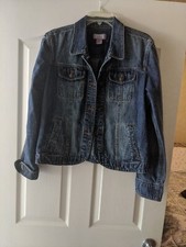 Premier International Denim Blue Jean Jacket Women's M Medium Blue Blazer