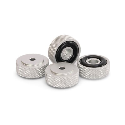 Dynavox Gerätefüsse mini mit Rändlung für HiFi-Geräte 4er-Set silber 090204