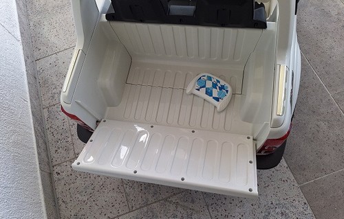 Kinderauto elektrisch 2-Sitzer jeep Elektrofahrzeug 12V Ford 4x4 Allrad in weiß - Bild 14 von 16