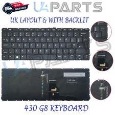 For HP ProBook 430 G8 X360 435 G7 g8 UK Layout Laptop Keyboard With Backlit