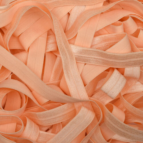 Fold Over Elastic 70+ Colours FOE 15mm (5/8") Soft Baby Headband Hair Bow Tie - Picture 26 of 61