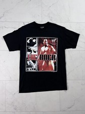 Vintage WWF 2000 The Rock T-Shirt Layeth The Smacketh Down Size L USA Dwayne