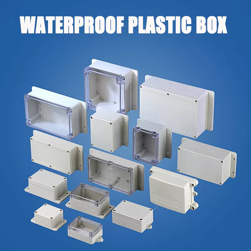 Waterproof Plastic Electronics Project Box Enclosure Hobby Case Cover Screw  New