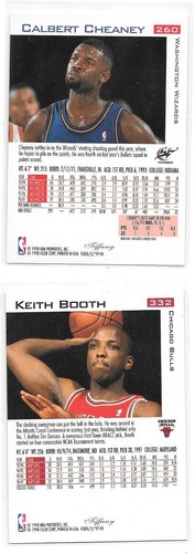 Lot of 2 1997-98 Fleer Tiffany Collection #260 Calbert Cheaney #332 Keith Booth - Picture 2 of 2