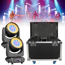 2pcs 19x15W RGBW LED Zoom Dyeing Moving Head Beam Light DJ Party Stage Light DMX