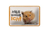 Blechschild Spruch 18X12 Cm Hamster Hier Wache Ich Eigene Gefahr Schild