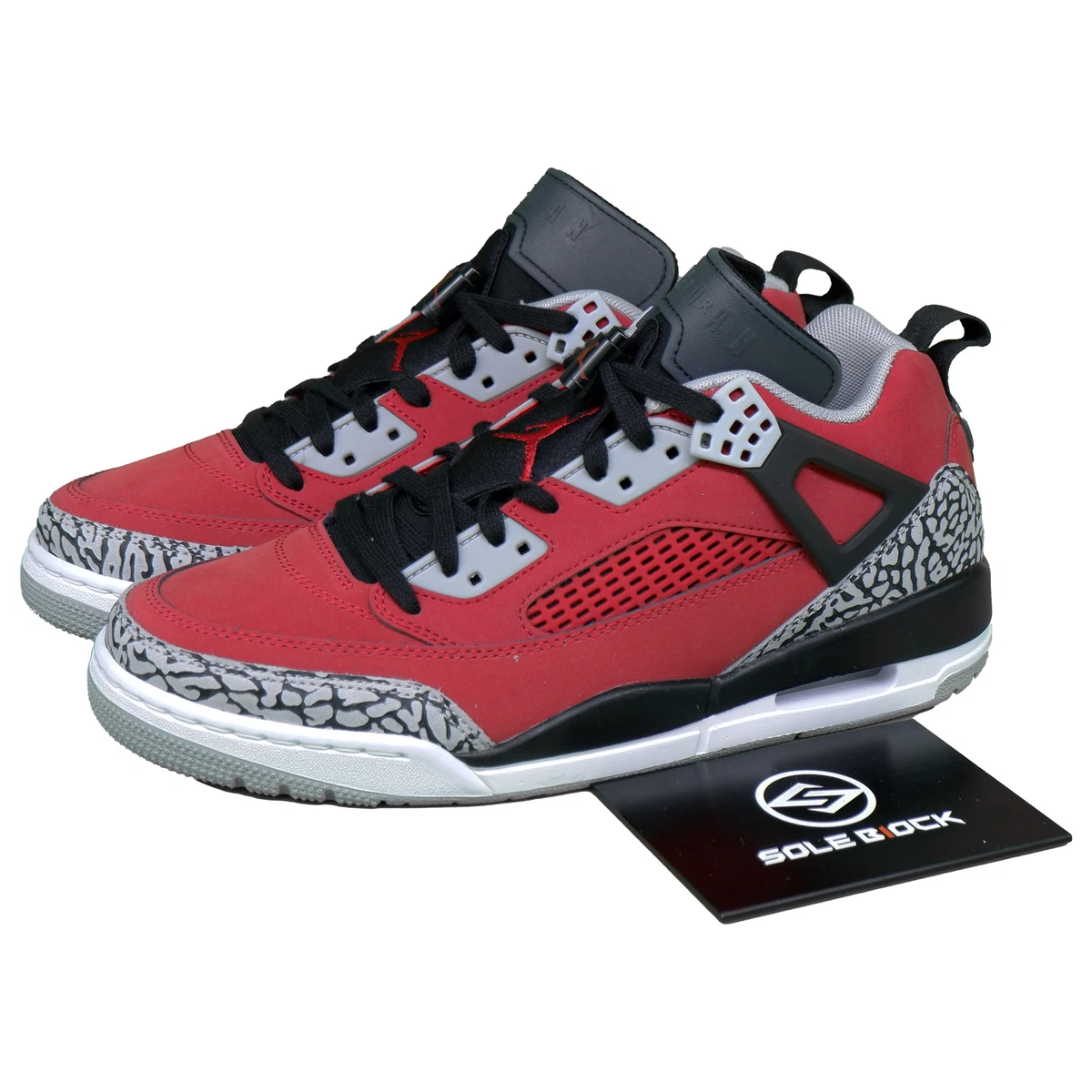 AIR JORDAN SPIZIKE USED SIZE 8.5 TORO BRAVO GYM RED BLACK DARK GREY 315371-601 NIKE AIR JORDAN SPIZIKE GYM RED-BLACK-GREY-WHT  main image 2