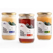 Pure & Raw White, Sainfoin, Wildflower Honey (3-PACK) 100% Natural Unfiltered 