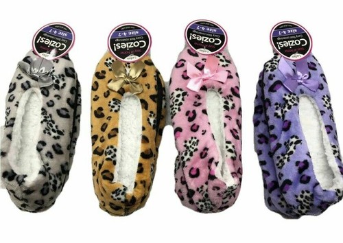 Gemütliche Damen Fleece Hausschuhe Sherpa Stiefel warme rutschfeste Bettsocken UK 4-7 - Bild 5 von 44