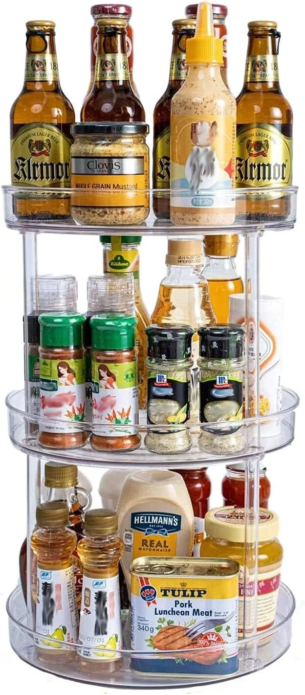 Non-Skid 3 Tier Lazy Susan for Kitchen, Cabinet, Pantry,Lazy Susan Turntable