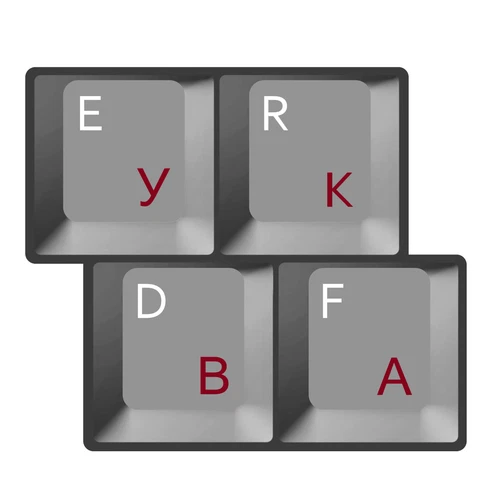 HQRP Russian Keyboard Stickers Cyrillic Red Letters New