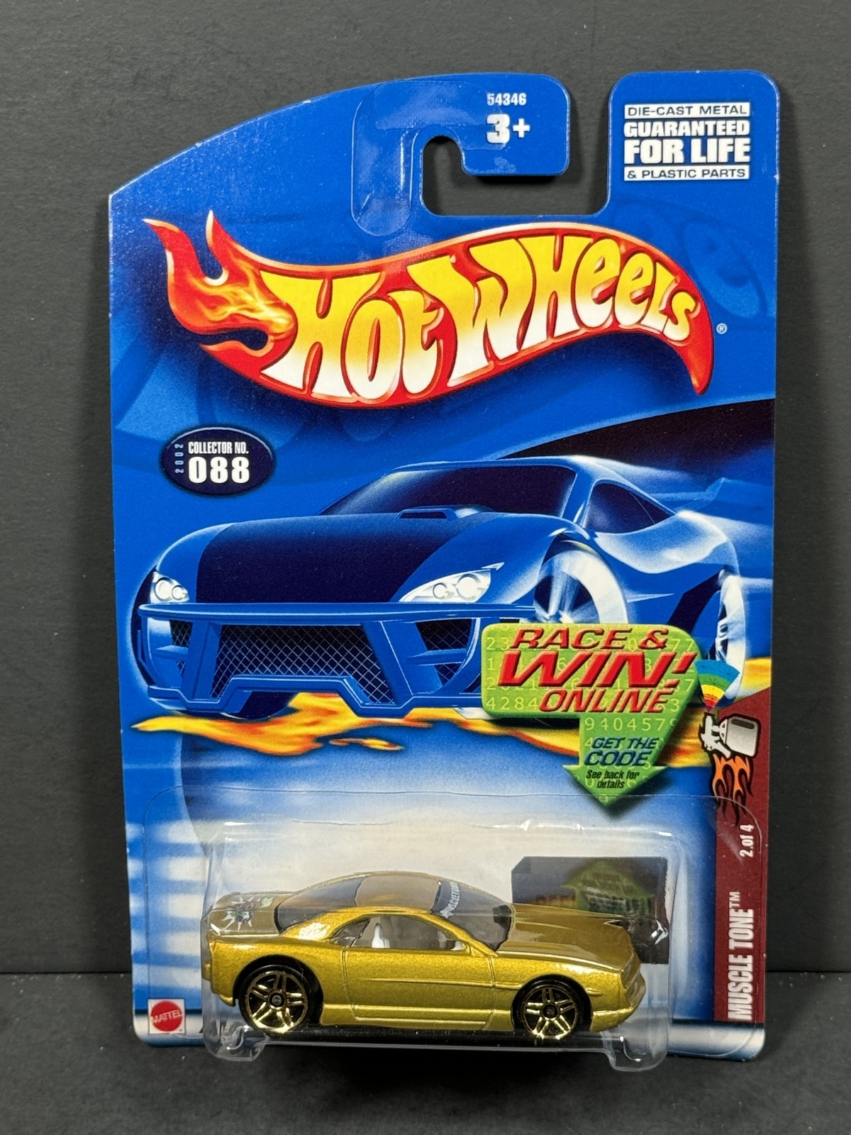 HOT WHEELS 2002 Muscle Tone 2/4, Gold, Spectraflame II, #088