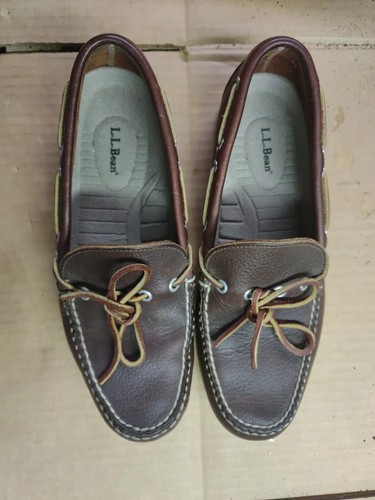 LL Bean | Slip on barca uomo in pelle | marrone scuro | taglia 8,5 D | modello n. OU668 - Foto 3 di 18